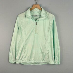 Peter Millar Womens Element E4 Wind 1/4 Zip Golf Jacket Size Small‎ Teal